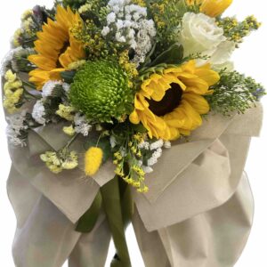 Μπουκέτο με ηλίανθους τριαντάφυλλα Σολιντάγκο